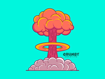 Atomic abstraction annihilation atomic bomb boom cloud clouds creative crumby destruction explosion fire fireart hand drawn illustration illustrators lincoln mushroom nebraska vector art