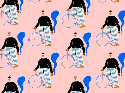 on repeat illustration pattern