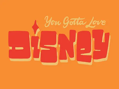 You gotta love (some) Disney disney hand lettering lettering mid century modern type typography