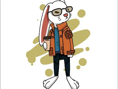 Rabbit Illustration animals animation apparel art artwork artworked character cover design design art designer icon illustration mascot rabbit rabbit logo tshirt art tshirt design vector vector art