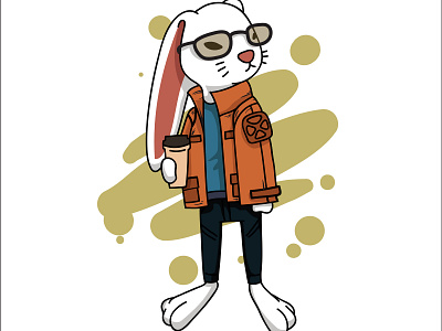 Rabbit Illustration animals animation apparel art artwork artworked character cover design design art designer icon illustration mascot rabbit rabbit logo tshirt art tshirt design vector vector art