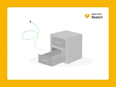 Empty State 2d bee drawer empty emptystate illustration