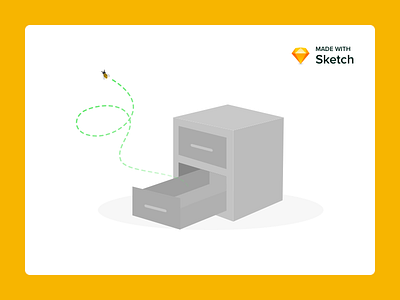 Empty State 2d bee drawer empty emptystate illustration