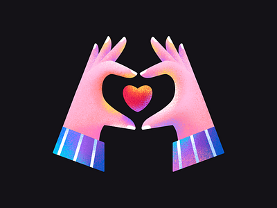 Onboarding illustration app character design game health heart illustration procreate texture valentine day