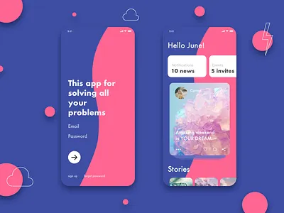 sign in UI app design mobile ui