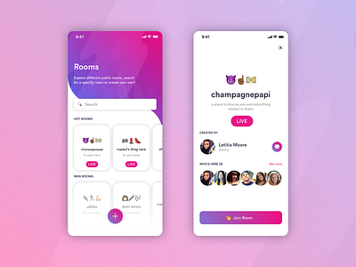 Mobile Chat Room for Teens design ios jared christman mobile sketch social media ui ui design ux visual design