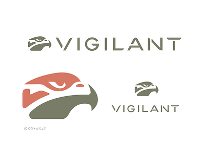 V I G I L A N T bird branding brandmark eagle falcon hawk illustration letter v logo logo design logotype surveillance type design typography vigilant vision