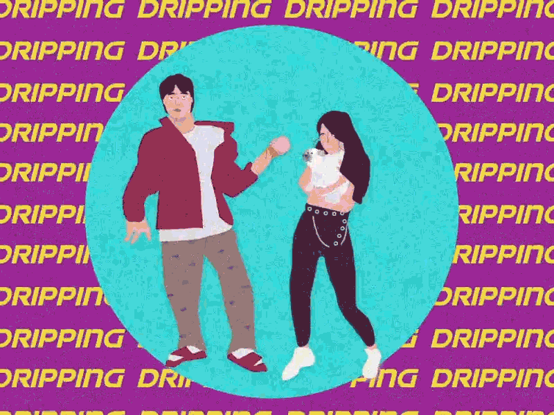 dripping animation caracter gif khh motion
