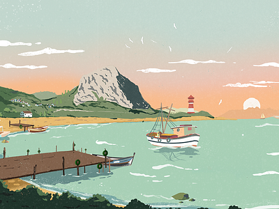 Eylea2 art artwork background art boat design enviroment illustration