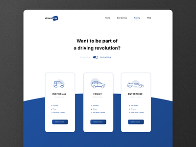 🚙 UX Design | Pricing of car-sharing service adobexd clean dailyui dailyui 030 dailyuichallenge design flat icon illustration logo madewithxd minimalistic typography ui ui design ux ux design vector web website