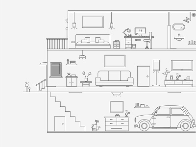 One, Two, - Three bong house illustrator sketching