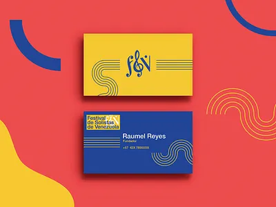 Festival de Solistas de Venezuela business card logo music symbol