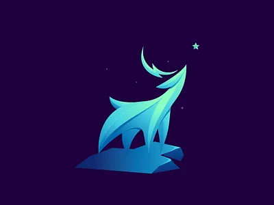 Deer in the night illustration animal art awesome brand branding company deer deer illustration deer logo design designer graphic icon illustration inspiration logo modern modern color monogram vector
