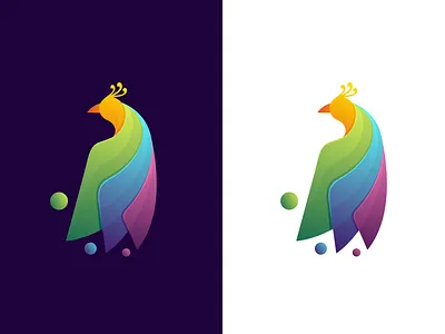 Coloful Peacock design abstract animal app awesome brand branding colorful company design designer graphic icon illustration inspiration logo modern logo monogram peacock peacock logo vector