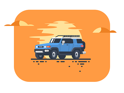 TOYOTA automobile car design flat illustration ui vector vehicle