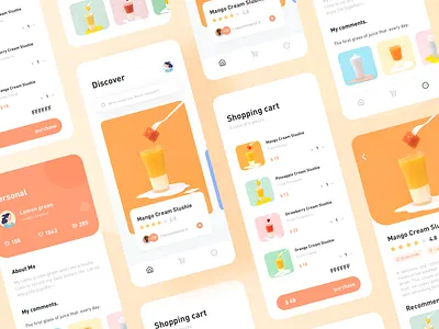 Summer Cold Drink app design icon ui ux