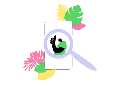 .//p3r50n_found\\. design dude illustration leaf person plants search texture ui vector