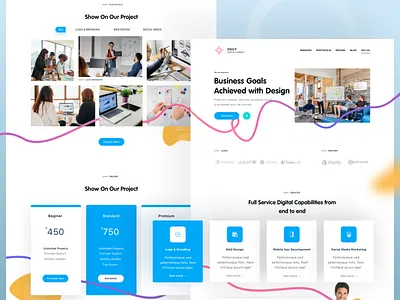 Digital Agency - Landing Page agency blue branding brandscard clean creative digital homepage landing page photography pop portfolio simple studio ui ux website white works