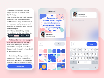 Social book experience app app application color design flat graphics illustration interface ios mobile mobile app product design ui uiux ux