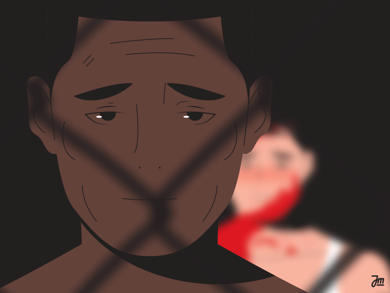 The stare 2 animation boy character character design crime design eyes face faces illustration people vector