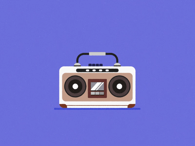 Boom box music machine affinity designer animated animated gif animation animation after effects boombox character animation character design design illustration motion design music music player radio vector