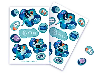 Stickers 360 augmented reality brending cosmos funny graphics tablet images logo man planet print stickers virtualreality vr