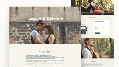 Wedding website landing page landing page mariage site internet ui wedding website