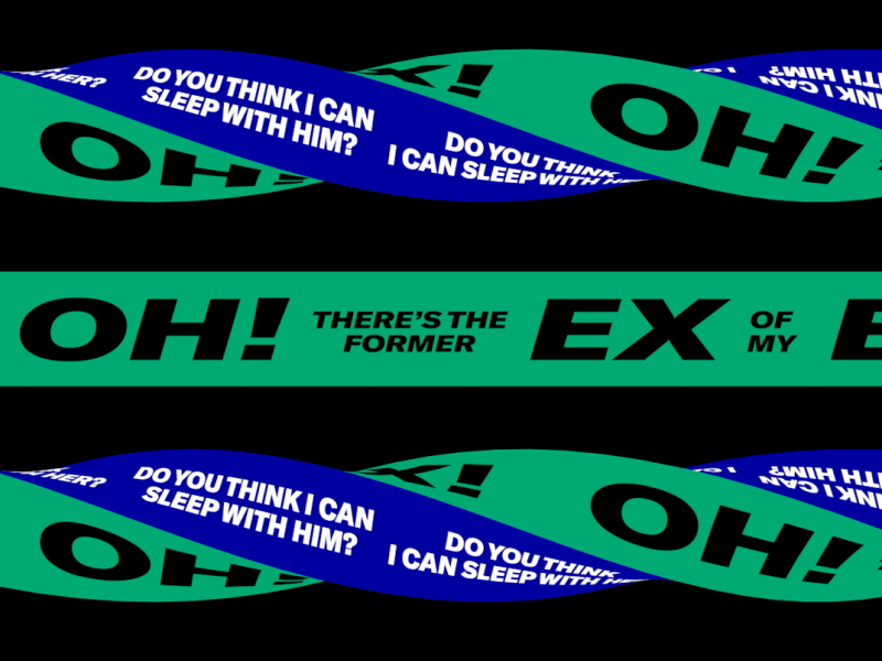 Ex of my ex 3d animated poster animation c4d design gif loop motion motion design poster type typo typography