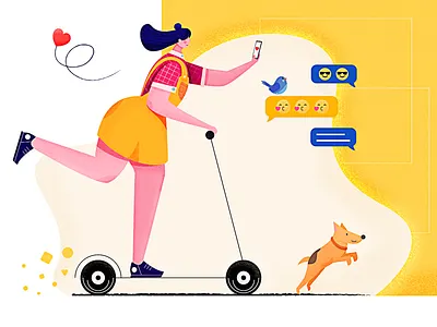 Praise girl girl illustration