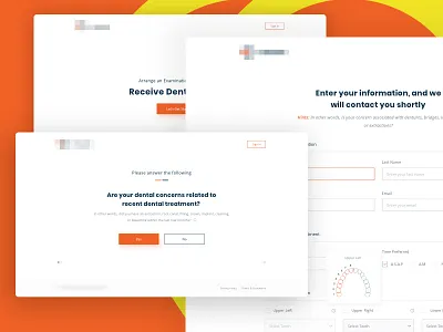 Dental problems screening tool dental dentist design form health medical questionnaire ui uiux website