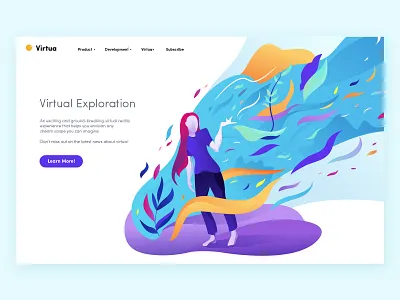 Illustration #4 art artwork blue colour design dream gradient graphic illustration illustrator light nature pastel petals purple ui ux virtual web woman