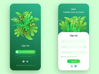 SignUp UI design app app design dailyui design illustration mobile mobile app mobile ui signup ui uiux
