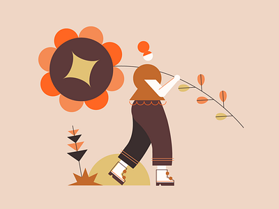 🌸🌼🌸 2d animation app art branding character clean concept design flat flower geometric graphic design icon illustration minimal mobile pattern web website