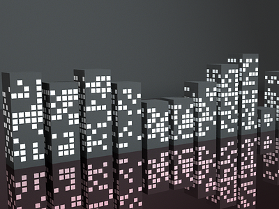 Buildings 3d apartments beginner buildings c4d cinema4d cityscape concretejungle effectors mograph octane