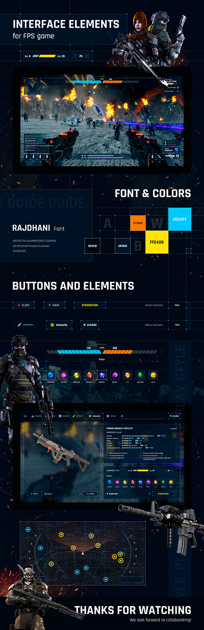 Cyber Game UI/UX Design game design game ui landingpage