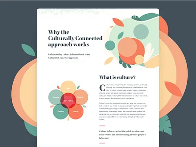 Meet Culturally Connected abstract animated education healthcare infographics ui ui design web design
