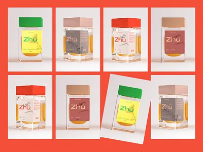 Zhü series of cans 3d bee can honey identity orange pack packing series tastes zhü