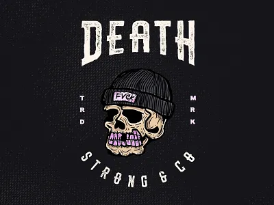 Skull Beanie Illustration branding design font icon illustration lettering logo type typography vector