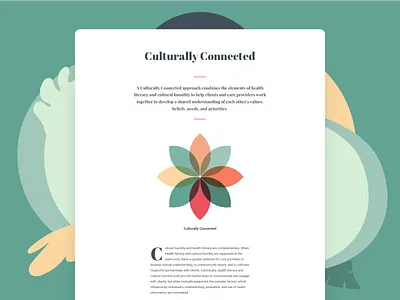 Culturally Connected abstact education healthcare primitive typography ui web design