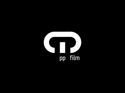 pp film logo blackandwhite corporate design lettermark logo logo design monogram