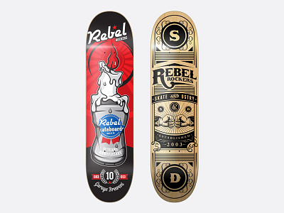 Rebel Rockers illustration skateboard skateboarding sports vector