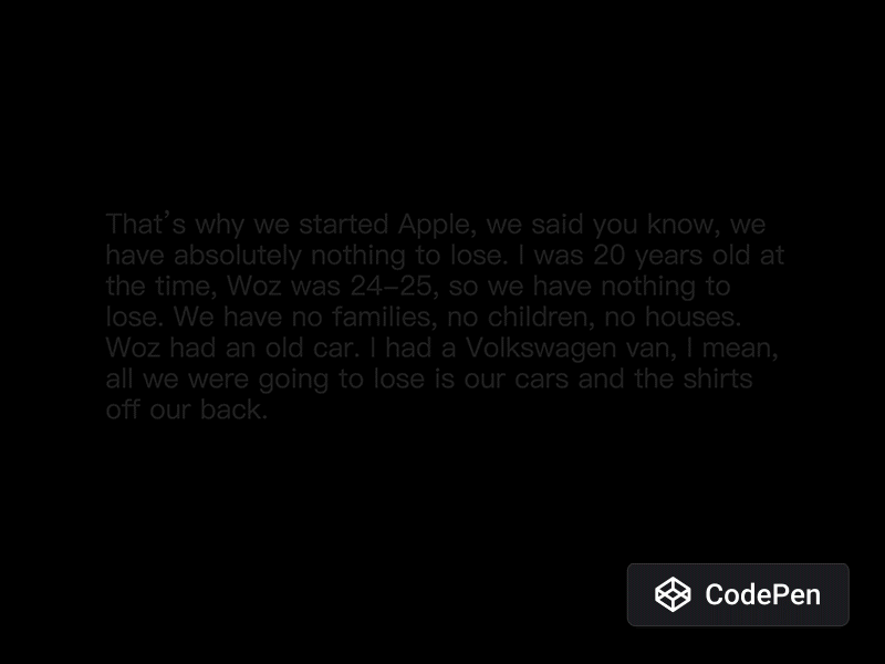 Display Text When Mousemove Active blue code codepen gradient js mousemove move scss text textarea web