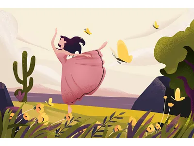 2 Dribbble Invites design illustration