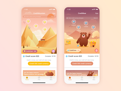 Credit app design ui