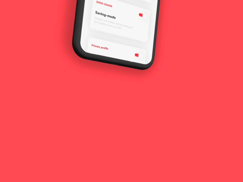 Profile Settings animate animation animation after effects app clean iphone mockup profile profile settings rotato settings simple ui user vector