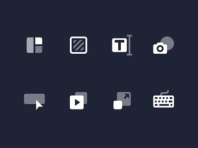 Editor Toolbar Icons animator background bannersnack button design elements icon icons modern resize shortcuts templates text ui user interface vector