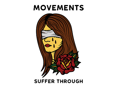 Suffer Through apparel artwork badge design bold branding clothing commission design drawing freelancer graphic design graphic designer illustration illustrator logo merch design vector