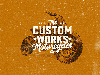 Custom Works nyc apparel badge badge design badge logo badgedesign brand brandidentity branding branding design caferacer design logo logodesign motorcycle typography vector vintage badge vintage logo