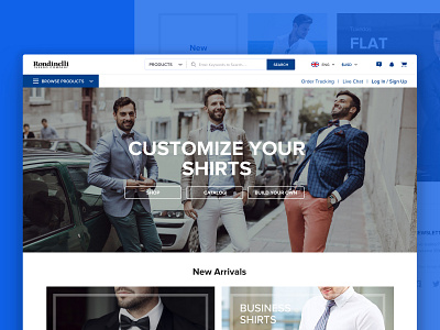 Rondinelli Redesign Concept branding design. fashion typography ui ux website