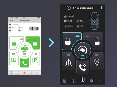 Black Theme app design ui